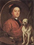 HOGARTH, William The Painter and his Pug France oil painting artist